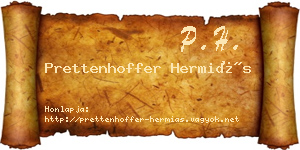 Prettenhoffer Hermiás névjegykártya